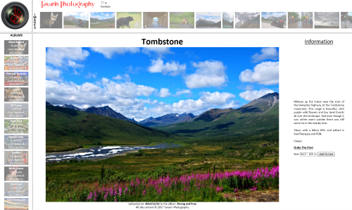 Tavarin Designed Photography Website and Store